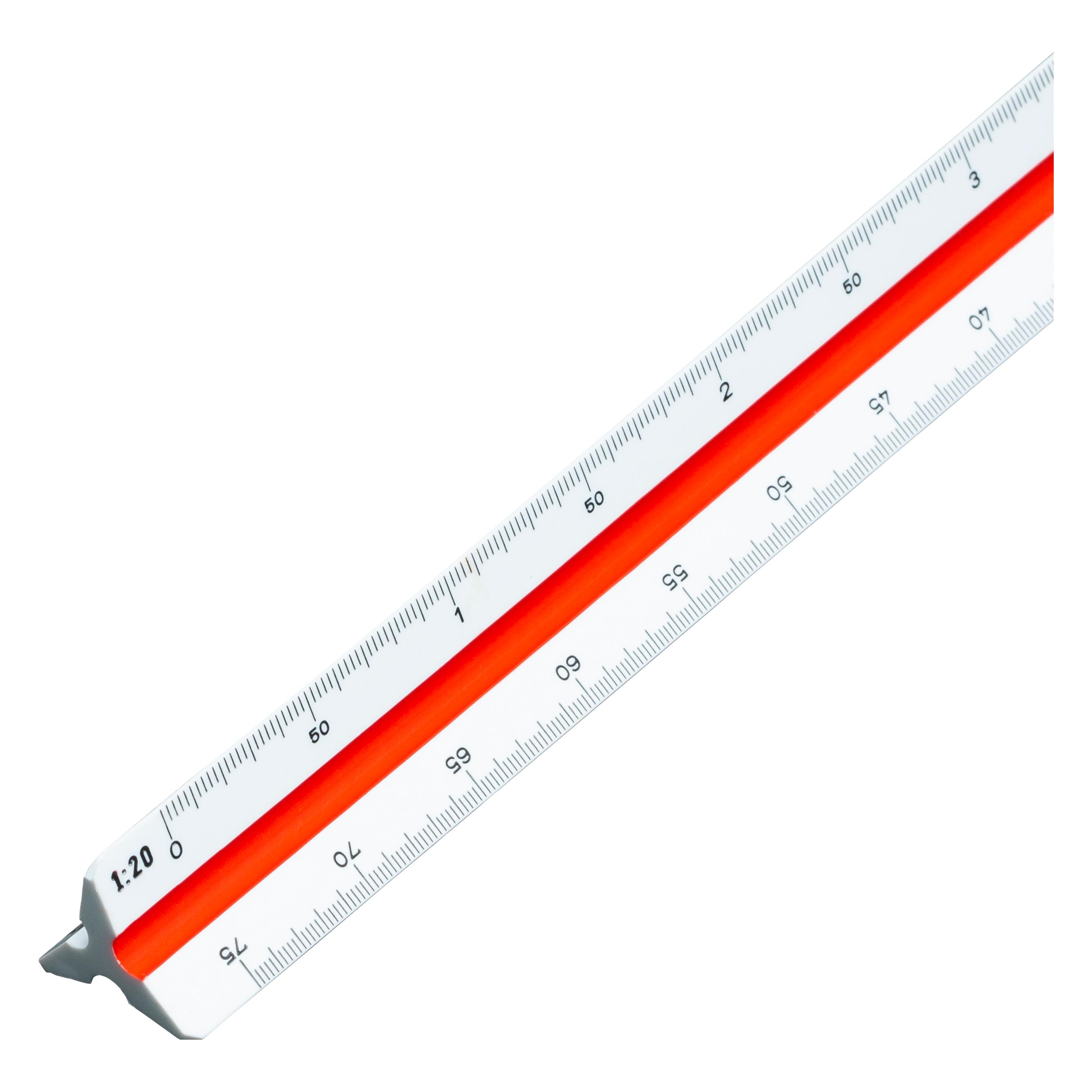 Magni Aristo AR23701EB College Dreiecksskala (Verkleinerung 1:2,5 :5 :10 :20 :50 :100, Kunststoff, 30 cm l (30 cm, Kunststoff) (AR23701EB)
