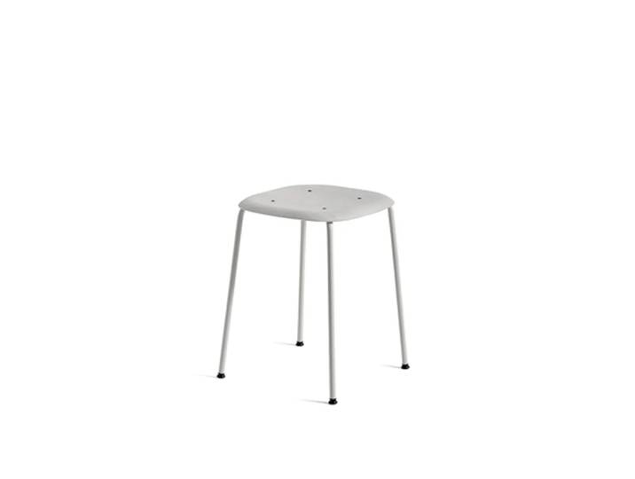 HAY Soft Edge 70 Hocker Soft grey-soft grey Stahlgestell