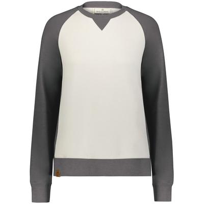 Holloway 223490 Women's All-American Fleece Crew T-Shirt in Carbon Heather/Birch size Small   Polyester Blend
