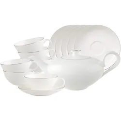 Villeroy & Boch, Geschirrset, Anmut Platinum No.1 Teeservice (13 Stk.)