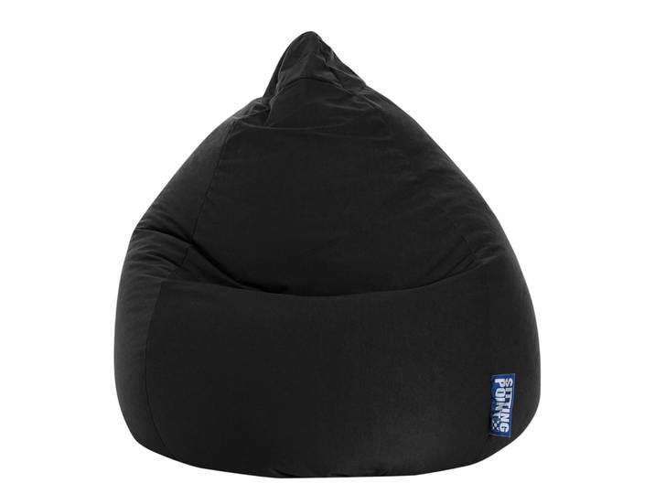 Pouf poire Easy XL Noir/Noir Microfibre 70 x 110 x 70cm