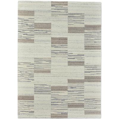 Wollteppich THEKO "Royal Natur 5040", beige (natur), B:90cm H:12mm L:160cm, Wolle, Teppiche, reine Wolle, handgetuftet, ideal im Wohnzimmer & Schlafzimmer