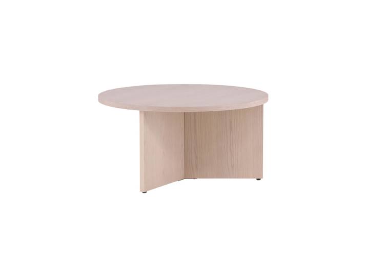 Moderner Couchtisch „Saltö“ Ø 65 cm Whitewash VE DESIGN