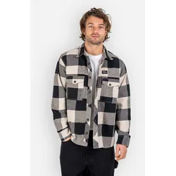 REELL Freeman Hemd check deep black / oatmeal Gr. M