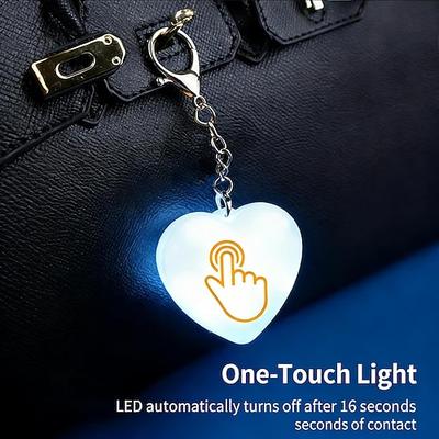 Wiederaufladbare Handtaschenleuchte, herzförmige Innenleuchte für die Handtasche, automatischer Berührungssensor, Must-have-Accessoire für die Handtasche, Geschenkidee für Freundin, Ehefrau, Mutter,