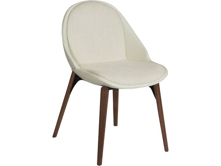 DAN-FORM Stuhl 2er-Set Arch weiss/braun Kunstleder