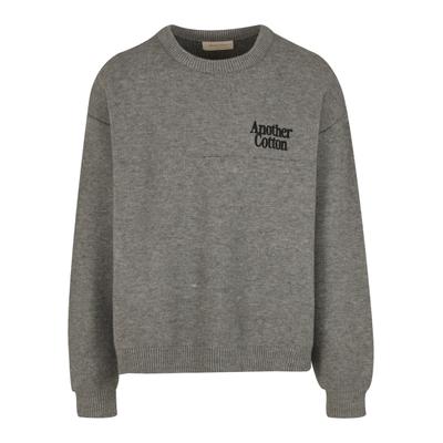 Strickjacke ANOTHER COTTON LAB "Another Cotton Lab Outdoor Aesthetics Knit Sweater", Herren, Gr. S, ash grau, 92% Baumwolle, 8% Elasthan, mehrfarbig, normal, Rundhals, Strickjacken Strickjacke