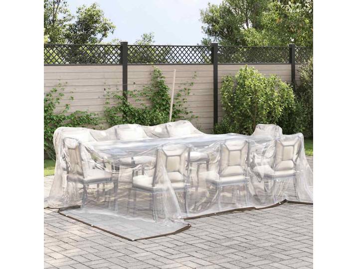 vidaXL Transparente Plane mit Ösen 5x5 m Polyethylen