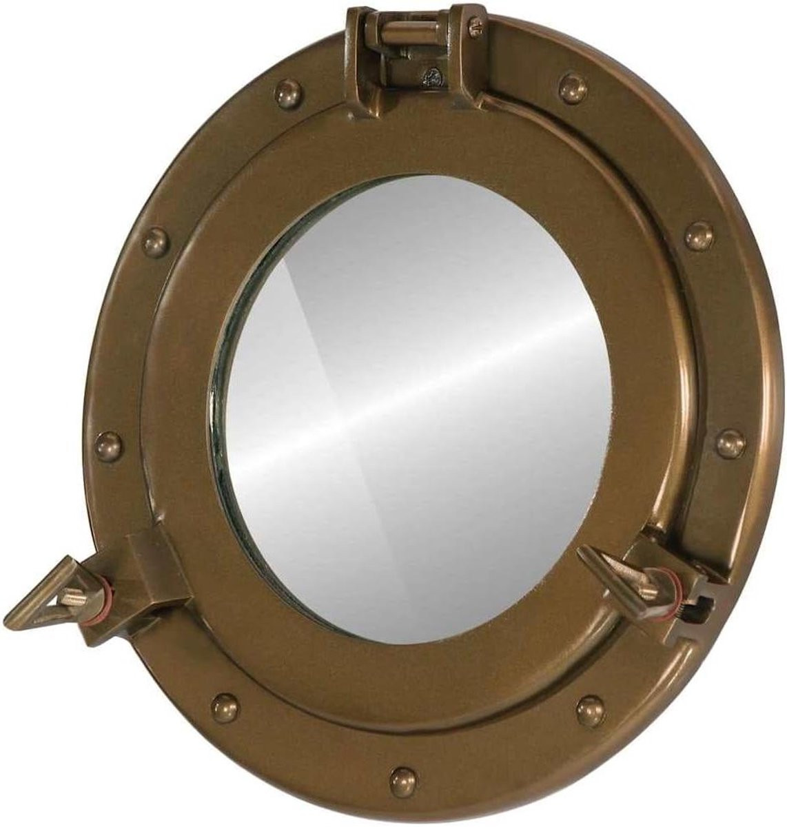 Bullseye Wandspiegel Nautisch - Messing - Diameter: 30 cm