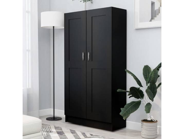 Bibliothèque Noir 82 5x30 5x150 cm Bois d'ingénierie 802724
