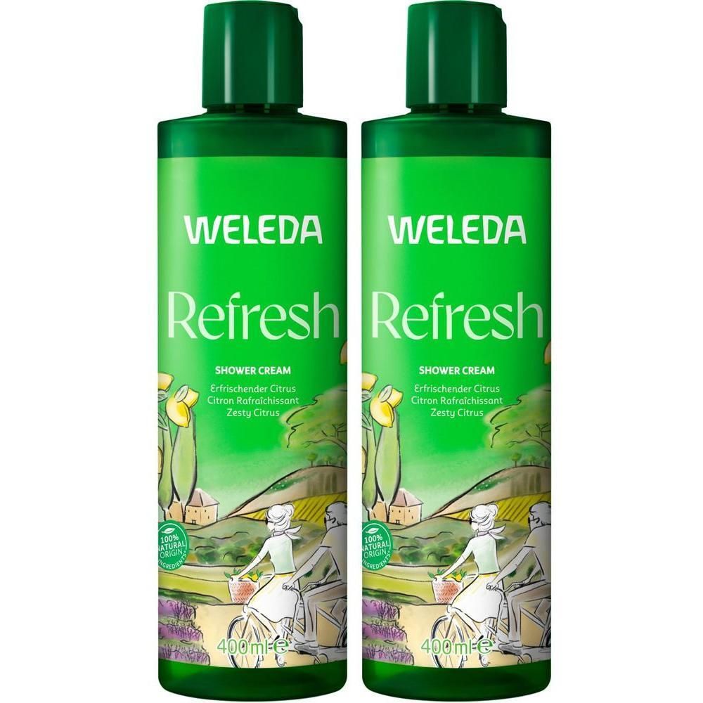 Weleda Refresh Shower Cream Citrus x2 2x400 ml Duschgel