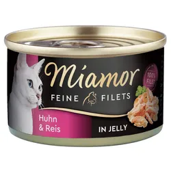 Miamor Feine Filets in Jelly Huhn & Reis 24x100 g