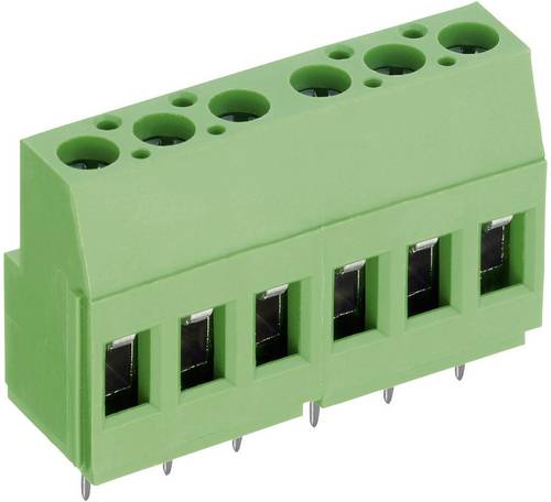 PTR Hartmann 50700060213E Schraubklemmblock 2.50mm² Polzahl 6 Grün