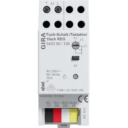 Gira 543300 Funk Schalt-/Tastaktor 1f REG Gira eNet