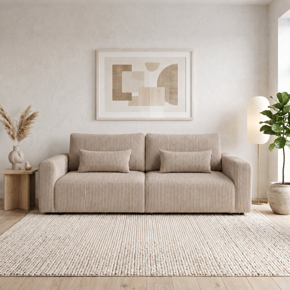 Brayden Studio Sectional Beige POSO 2 86cm H X 230cm W X 150cm D