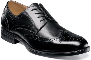 Florsheim Midtown Wing Tip Oxford Shoes - Mens 8 Black Oxford E3