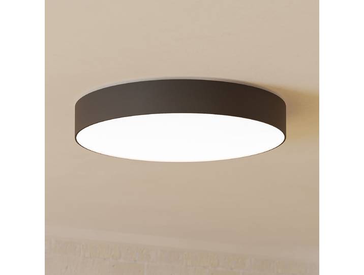 Plafonnier LED Ø 49cm Argenté/Noir Polycarbonate LED Module LED