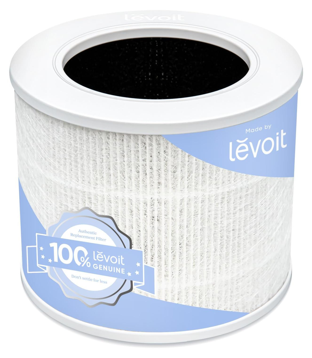 Levoit Core Mini vervangingsfilter 3-in-1 met hoogwaardige actieve kool, wit