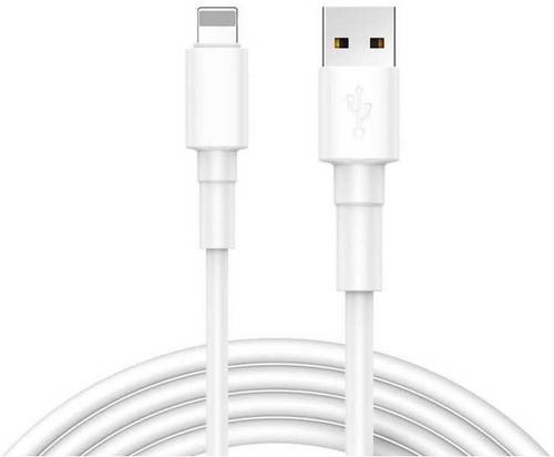REEKIN USB-Kabel USB 2.0 USB-A Stecker, Apple Lightning Stecker 1.00m Weiß CAB-011WH