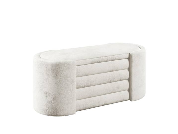 Livetastic Truhenbank Rosita Sitzbank, Creme, Uni, 105x42x42 cm, Esszimmer, Bänke, Sitzbänke