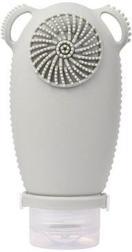 United Silicone Travel Lotion Dispenser Bottle With Wash Brush Shampoo Cosmetic Squeeze Bottle light Gray