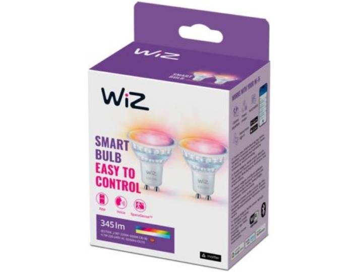 Wiz - Ampoule Led Connectée Gu10 Couleur 50w Pack De 2