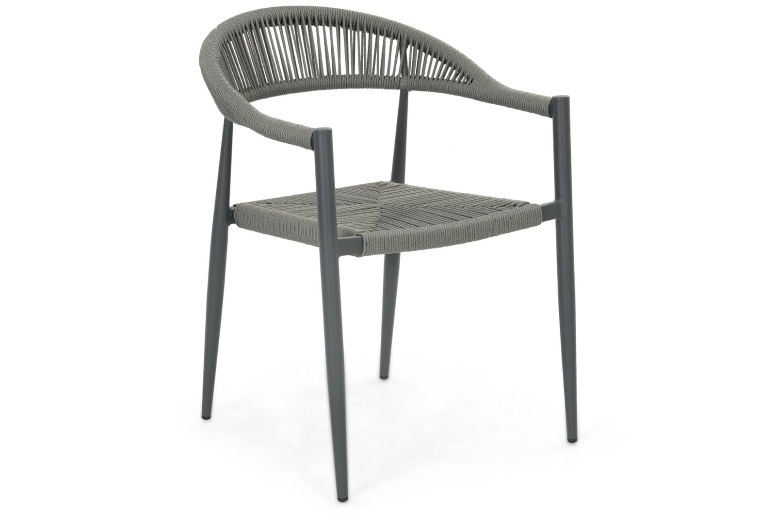 De Laan Granada dining tuinstoel - Antraciet/Grijs - Aluminium met Textilene
