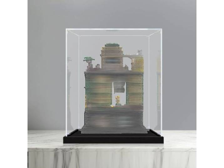 Staubdichte Acryl-Vitrine für Le-go 76476 Modell (Black3mm) Kompatibel mit Le-go 76476 Zaubereiministerium transparente Acryl-Vitrine;nur Gehäuse, Modell nicht im Lieferumfang enthalten