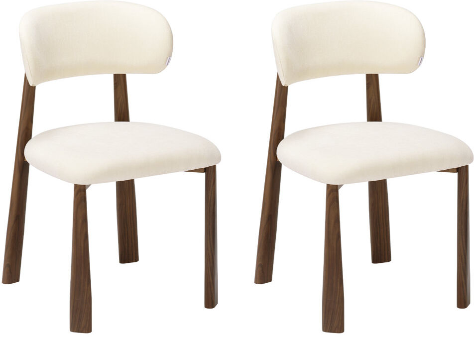 Norden Home 42.5 cm H Chenille Side Chair Cream/Cream 82cm H X 48cm W X 52.5cm D