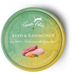 Terra Felis Sparpaket 24x80g Rind und Kaninchen