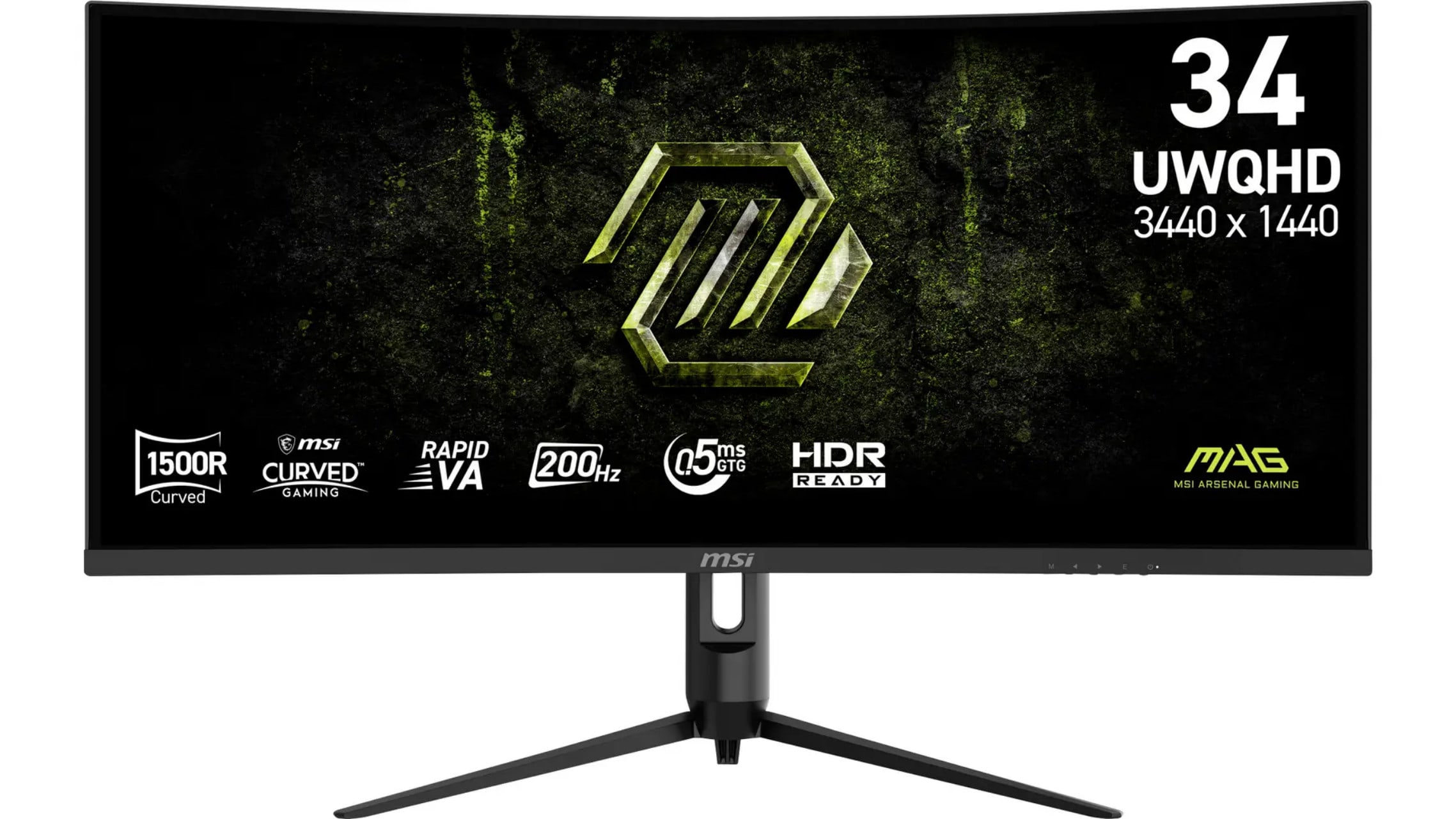 MSI MAG 342CQRFDE E20 34 Zoll UWQHD Rapid VA Panel 21:9 200 Hz Curved Gaming Monitor