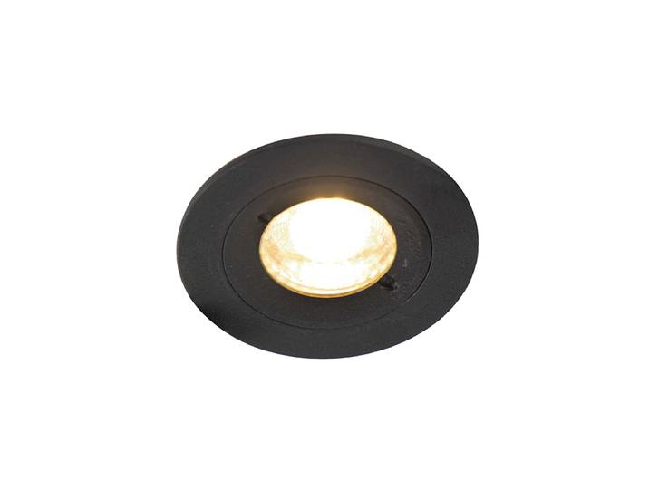 Spot encastrable intelligent moderne noir rond avec WiFi GU10