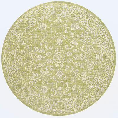 JONATHAN Y Sinjuri Bohemian Textured Weave Floral Indoor/Outdoor Area Rug