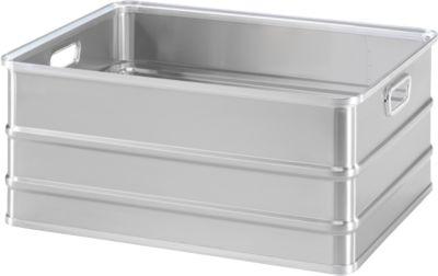 Transportkasten, stapelbar, ungelocht, 116 l