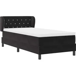 vidaXL Boxspringbett mit Kopfteil Schwarz 100 x 200 cm Samt