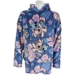 Disney Lilo & Stitch Kapuzendecke für Erwachsene – Onesize Kuscheldecke/Blau
