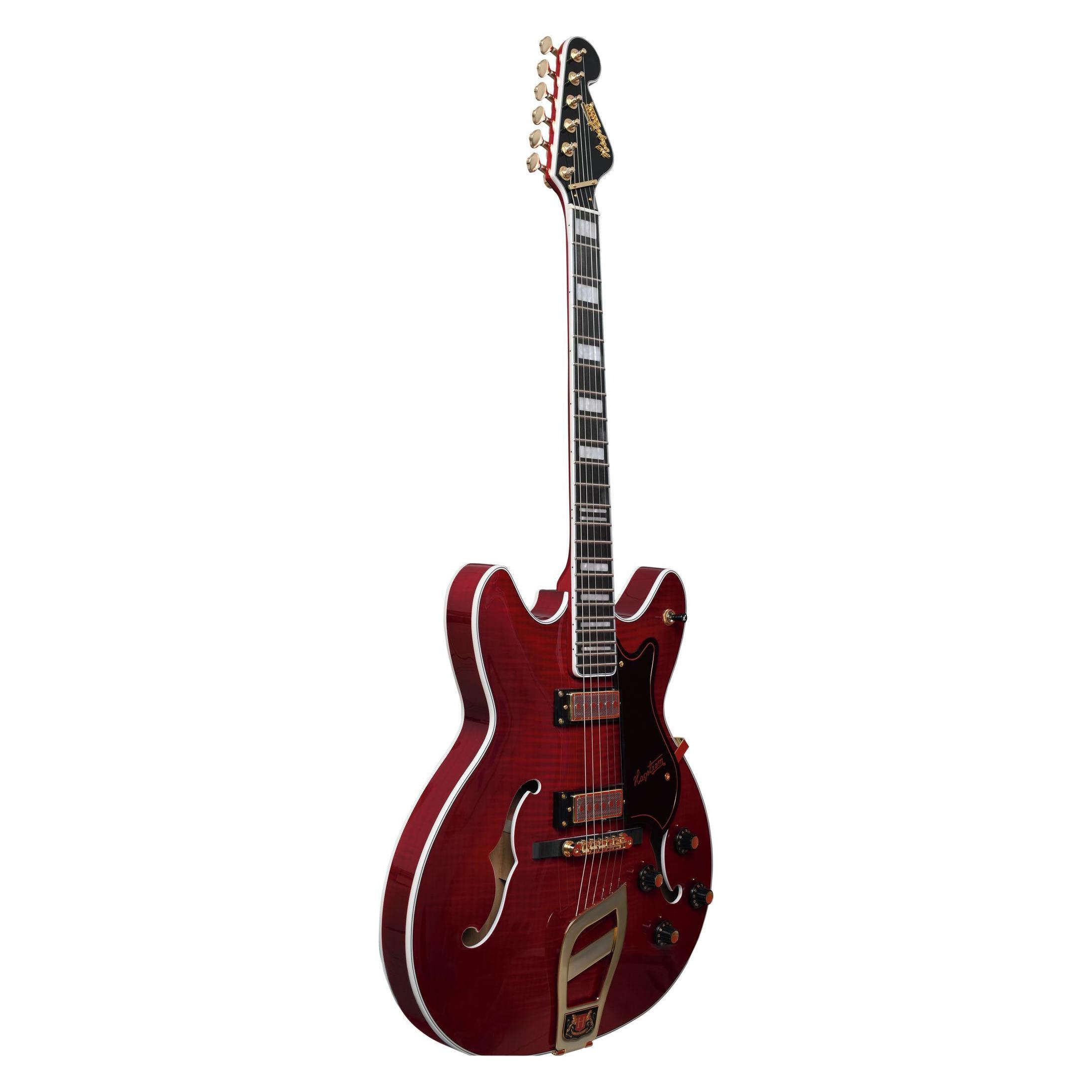 Hagstrom E-Gitarre, 67' Viking, Wild Cherry Transparent (E-Gitarre, Canadian Maple, Laminiertes Mahagoni) (HSVIK6704)