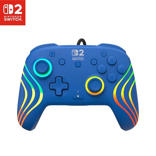 Turtle Beach Afterglow Wave Blauw bekabelde gamingcontroller voor Nintendo Switch en Nintendo Switch OLED