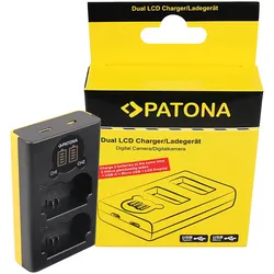 PATONA Dual LCD USB Ladegerät für Fuji NP-W235