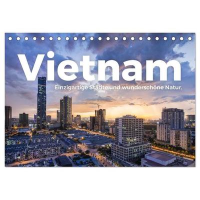 Vietnam - Einzigartige Städte und wunderschöne Natur. (Tischkalender 2027 DIN A5 quer), CALVENDO Monatskalender