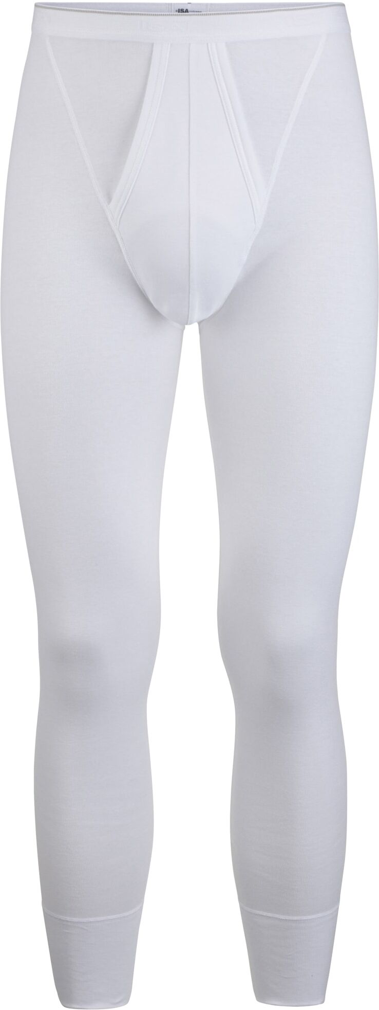 Lange Unterhose ISA BODYWEAR "Lange Unterhose mit Eingriff", Herren, Gr. XL, weiss (weiß), Obermaterial: 100% Baumwolle CO., Unterhosen Lange Unterhose weiß XL