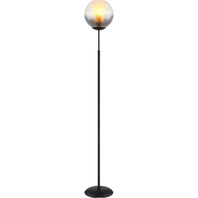 GLOBO LIGHTING Stehlampe "BARRY", schwarz, Ø 25cm H: 154,5cm, 1 Stk., Leuchten, Stehlampe, Glaskugel, Glaskristallleuchte, Stehlampe