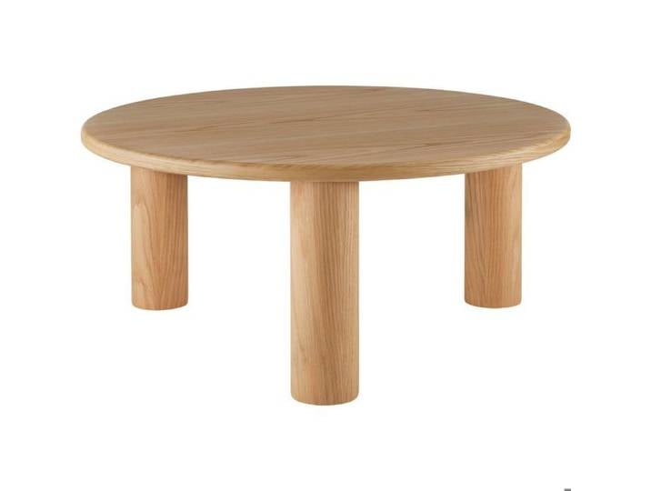 Table basse - TECTAKE - Table basse ronde SISSI élégante avec revêtement protecteur plateau MDF plaqué - Chêne clair