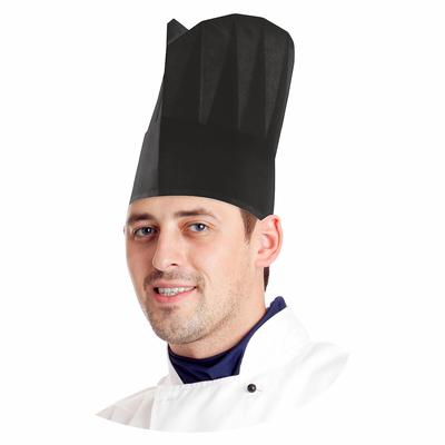 50x Kochmütze aus Papier schwarz