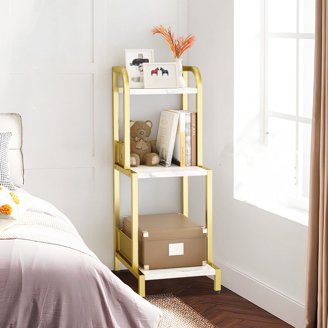 Blue Elephant 30 cm W Storage Rack Gold 80cm H X 30cm W X 40.1cm D