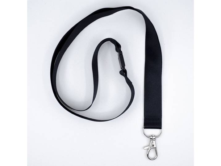 Avery Tours de cou recyclés avec clip de sécurité et mousqueton - Lot de 10 - Noir