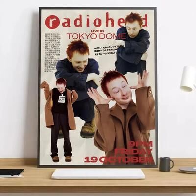 Inspired Living Radiohead Poster In Rainbows Wall Art Canvas Poster For Bedroom, Living Room & Studio 13 30x40cmframeless
