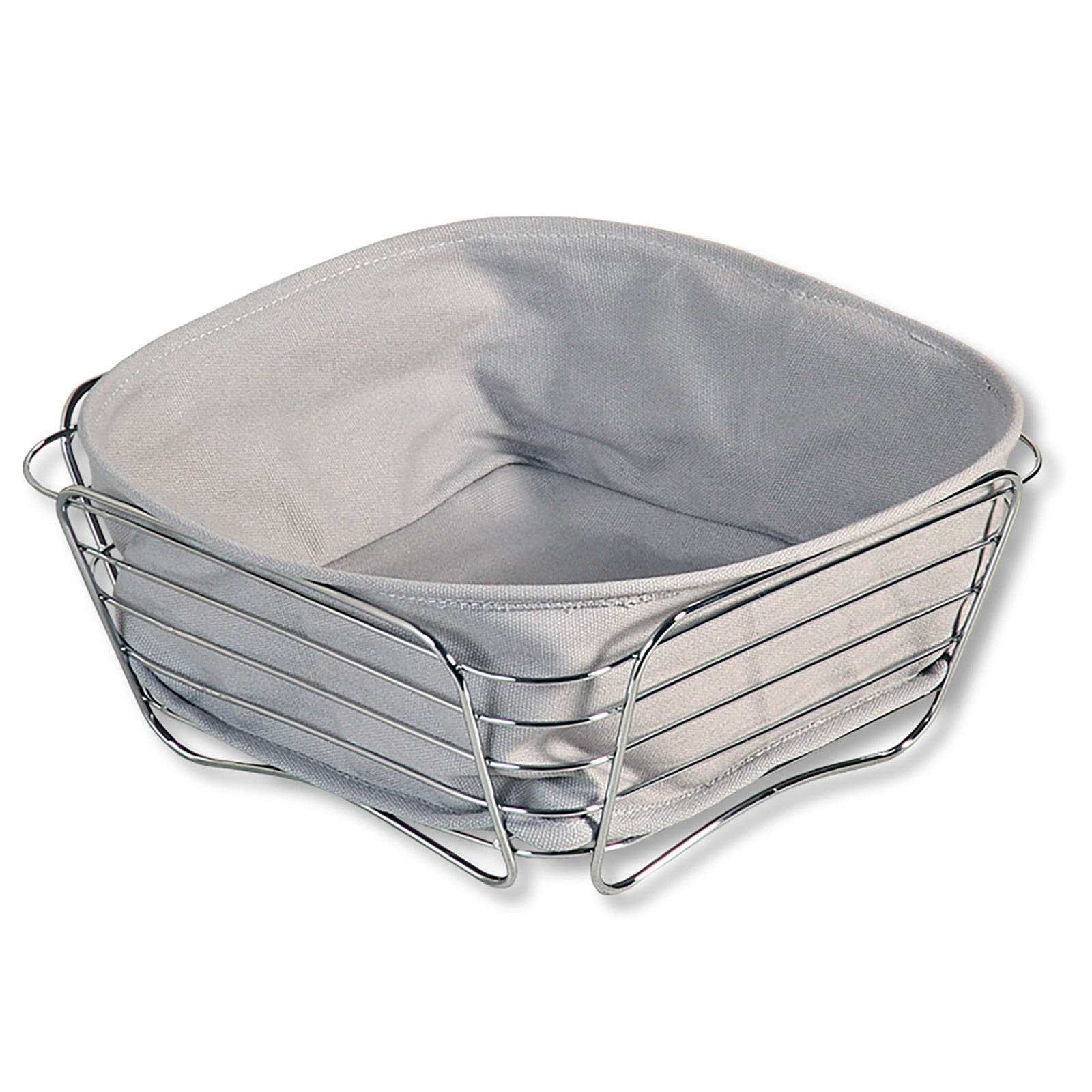 home24 Milim Brood- en fruitmand grijs/lichtgrijs B/D/H: 26 x 11 x 26 cm