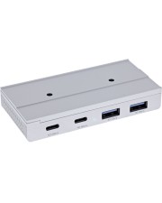 InLine 4-Port Magnetic USB Hub 2x USB-C USB-A 10Gb/s Aluminiumgehäuse Flexibel montierbar: Magnetisch per Schraube oder Klebepad f?r optimale Positionierung am Arbeitsplatz. Universell kompatibel: Unterst?tzt Windows macOS und Linux vielf?ltige Einsatzber (35395M)