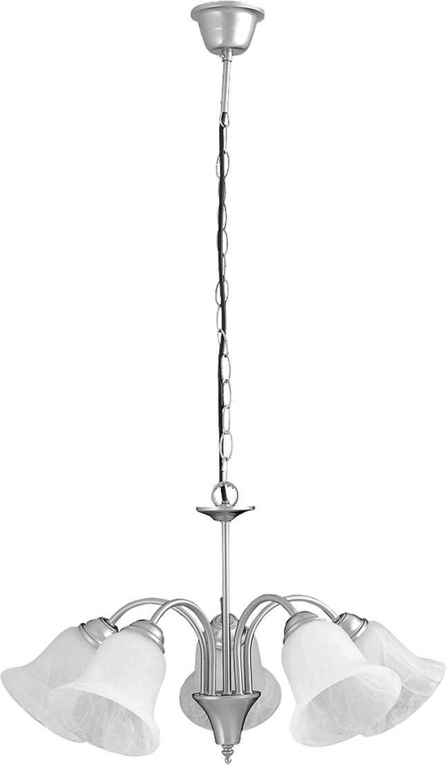 Rabalux Francesca Kroonluchter met 5 spots, zilver-wit, Diameter: 60 cm